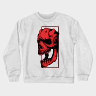 Red Skull Horror Crewneck Sweatshirt